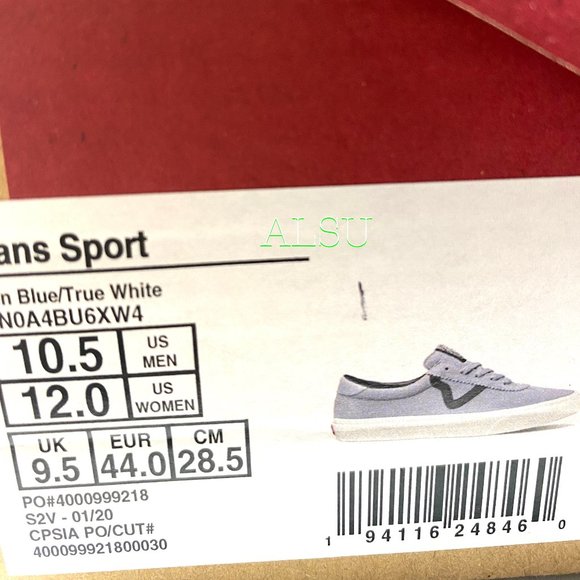 🎄 Santa’s Special 🎁 VANS Sport Zen Low Top Blue Suede Men’s Size 10.5 Sneak - Picture 10 of 10